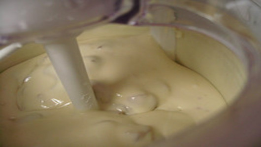Churning the ice cream