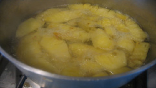 Cook the pineapple
