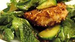 Sesame-Panko Chicken & Spinach Salad