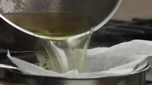 Straining, Cooling and Storing the Stock