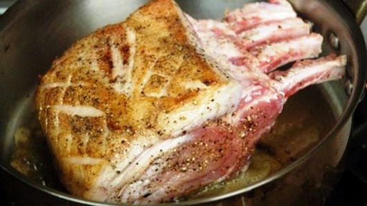 Searing the Pork
