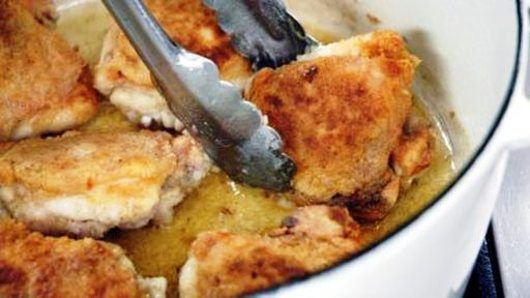 Browning the Chicken