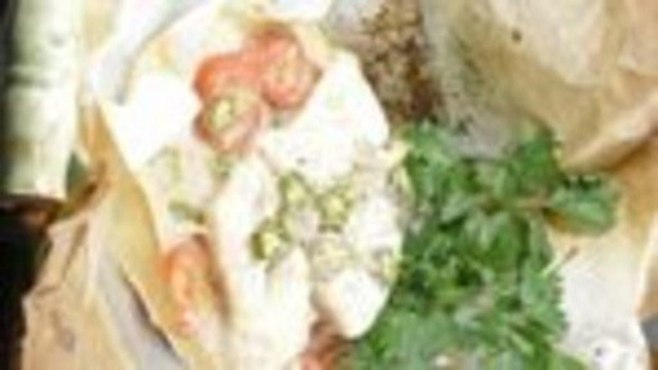Cod en Papillotte with Coconut Lime Sauce