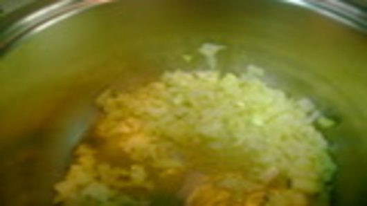 Cooking the onions