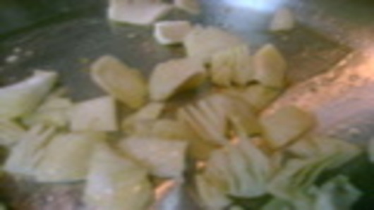 Sauteeing the mushrooms