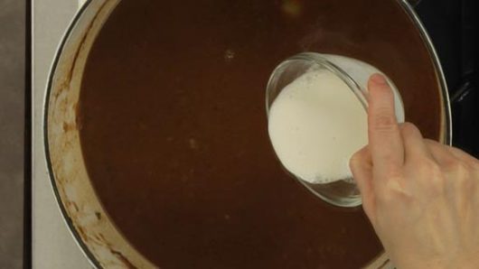 Finishing the Sauce