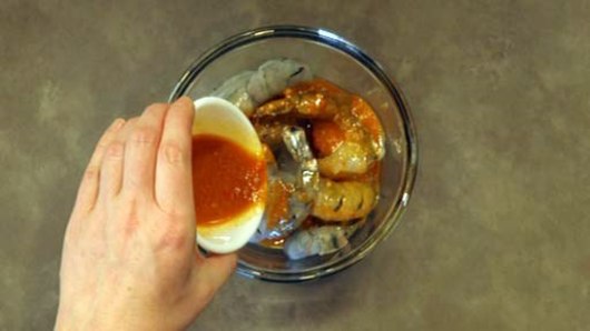 Marinating the Prawns