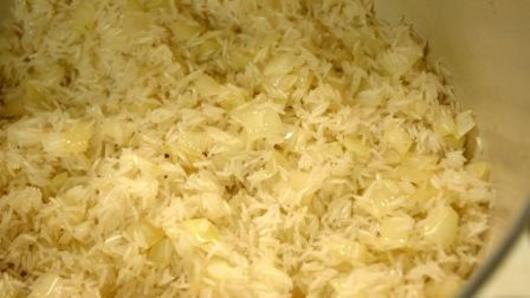 Cooking the Onions & Rice 