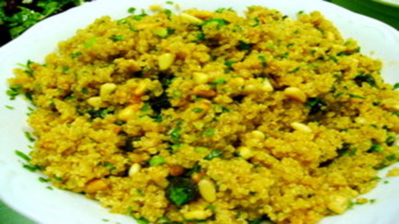 Scented Quinoa Pilaf with Pine Nuts and Raisins