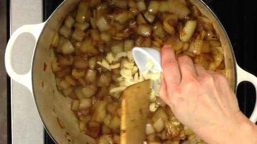 Adding Aromatics and Cooking the Meat