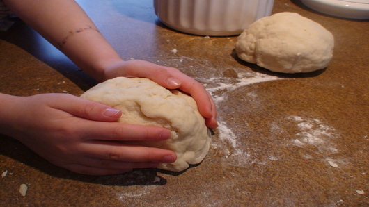 Add the milk and shape