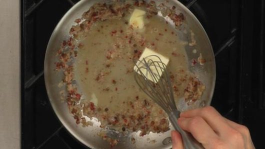 Making the Peppercorn Beurre Blanc