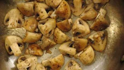 Sautéeing the Mushrooms
