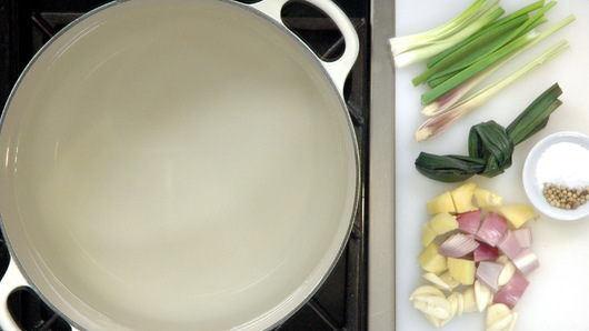 Preparing the Court Bouillon