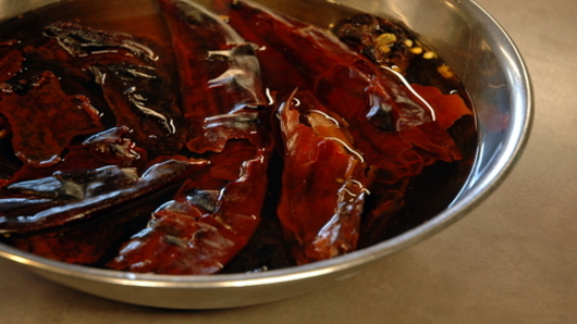 Soaking the Chilies