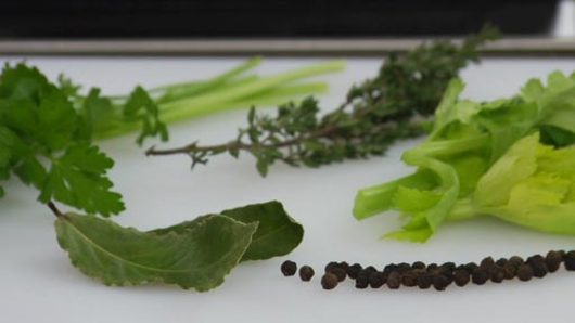 Adding the Bouquet Garni