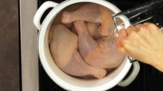 Blanching the Chicken Legs