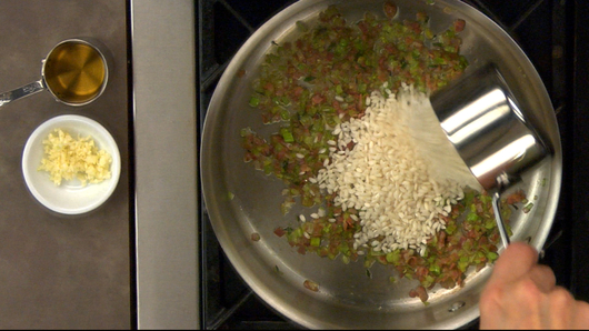 Toasting the Rice & Deglazing