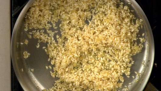 Toasting the Rice & Deglazing