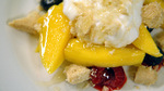 Fresh Fruit with Sour Cream, Shortbread & Honey