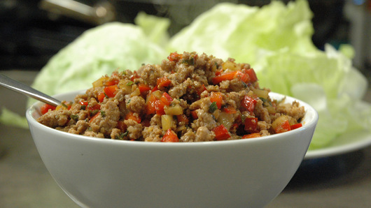Serving the Lettuce Wraps