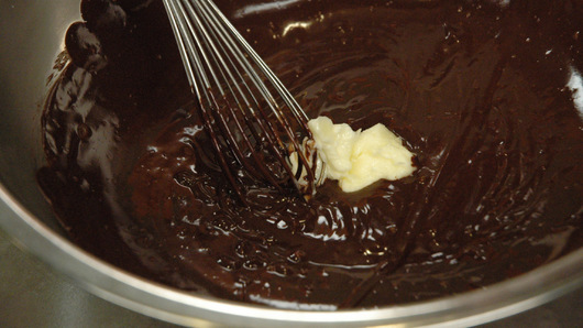 Finishing the Chocolate Sauce