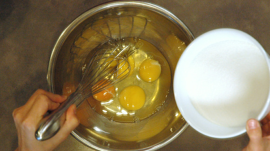 Whisking the Eggs and Sugar
