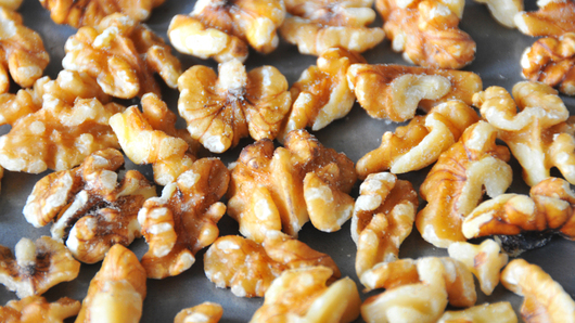 Greasing the  Pan and Toasting the Walnuts