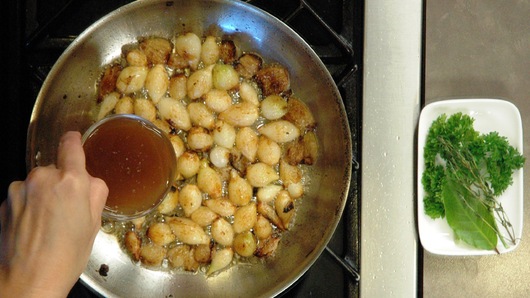 Adding the Stock & Bouquet Garni