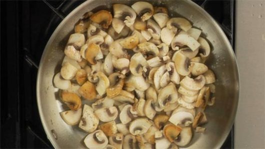 Sautéeing the Mushrooms