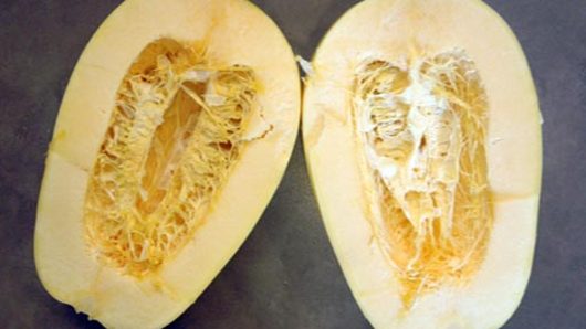 Preparing the Spaghetti Squash