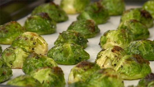 Roasting the Brussels Sprouts