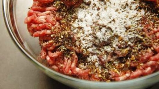 Mixing the Lamb and Spices