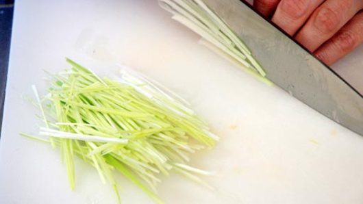 Preparing the Leeks