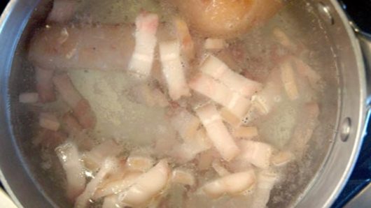 Blanching & Sautéing the Bacon