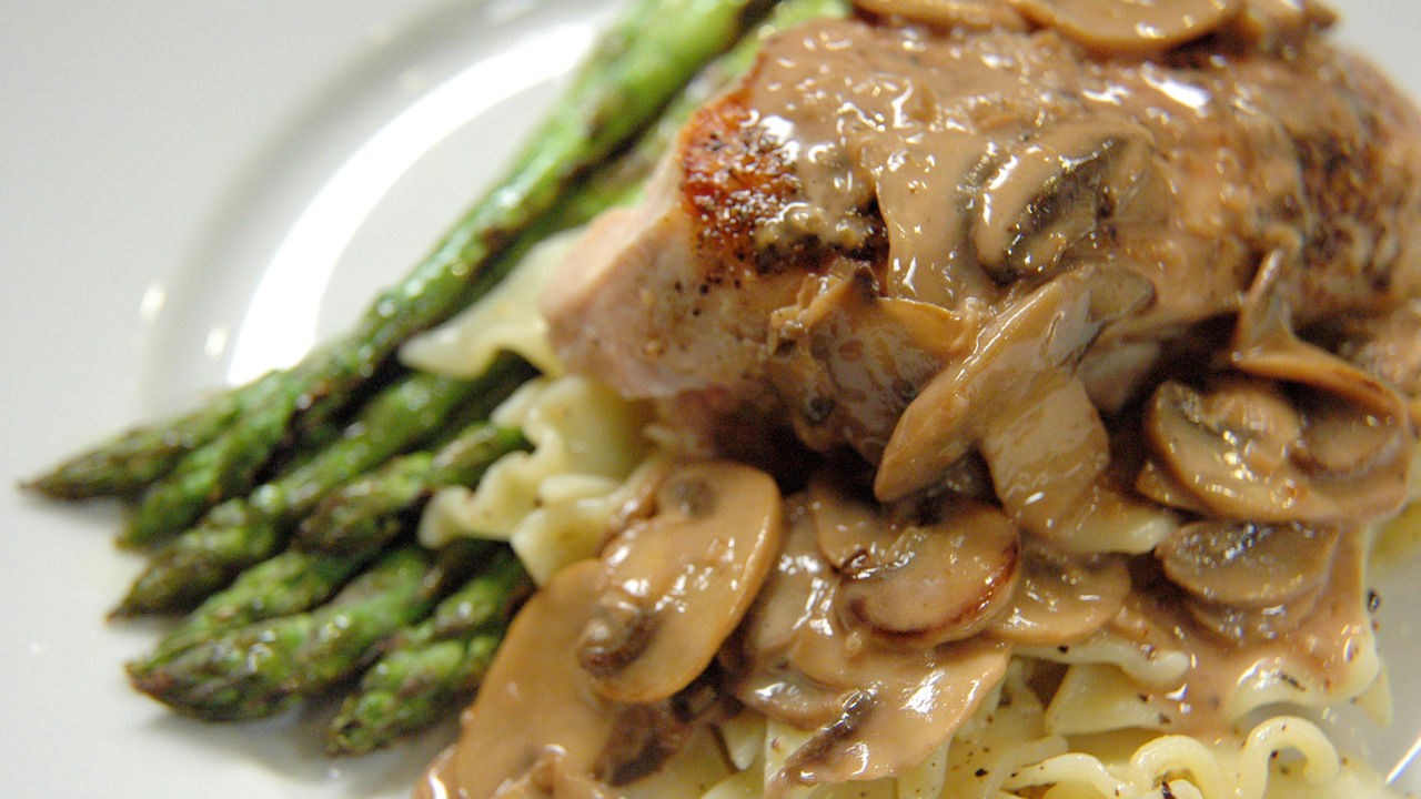 Chicken Breasts W Mushroom Cream Sauce Rouxbe Online Culinary School