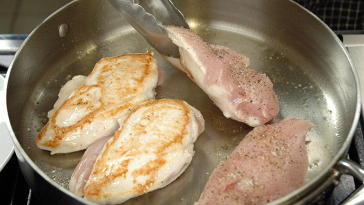 Pan Frying the Chicken Breasts