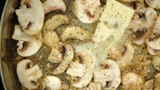 Sauteeing the Mushrooms 
