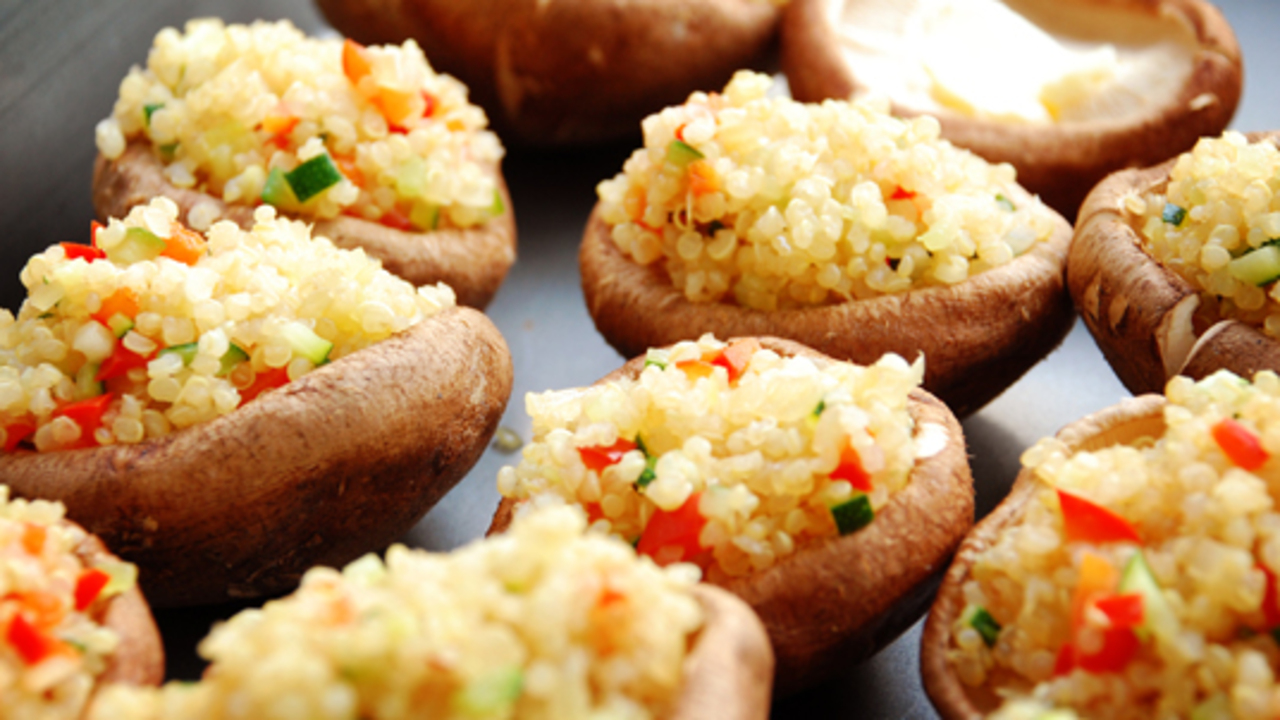 Stuffing the Shiitake Mushrooms