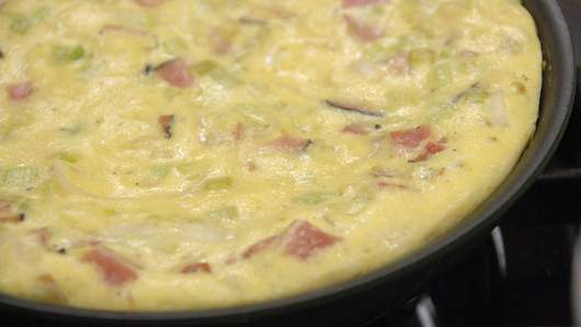 Cooking the Frittata and Serving