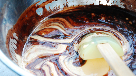 Adding the Melted Chocolate and Soaked Currants