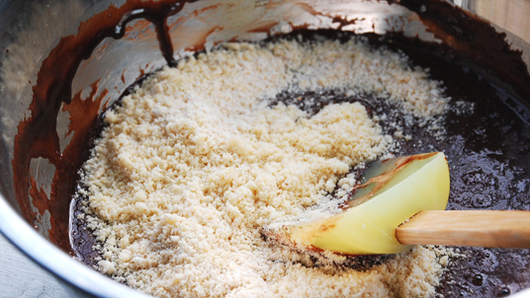 Folding the Almond Flour 