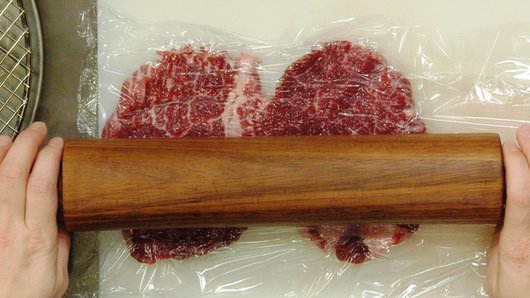 Flattening & Seasoning the Steaks