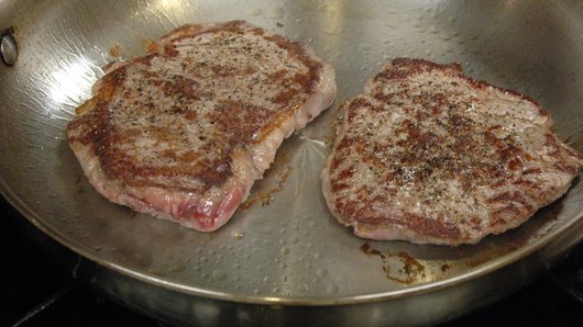 Cooking the Steaks