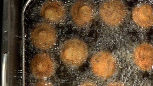 Frying the Mushrooms 