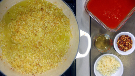 Making the Sauce 