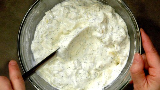 Making the Artichoke Dip