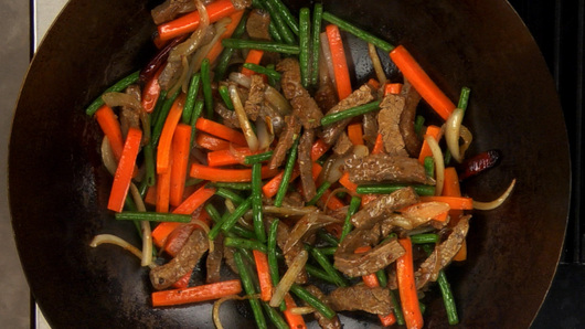 Stir-Frying the Dish 