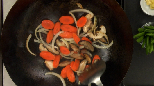 Stir-Frying the Dish