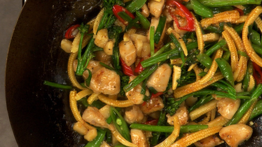 Stir-Frying the Dish 